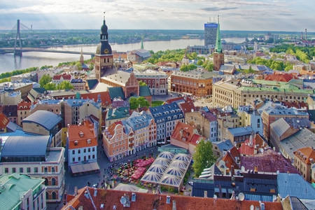Historiska centrum av Riga