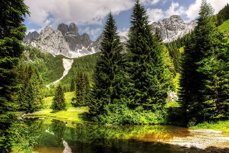 Lake in de Alpen