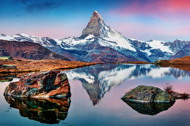 Vista del Lago Stellisi e del Matterhorn Peak