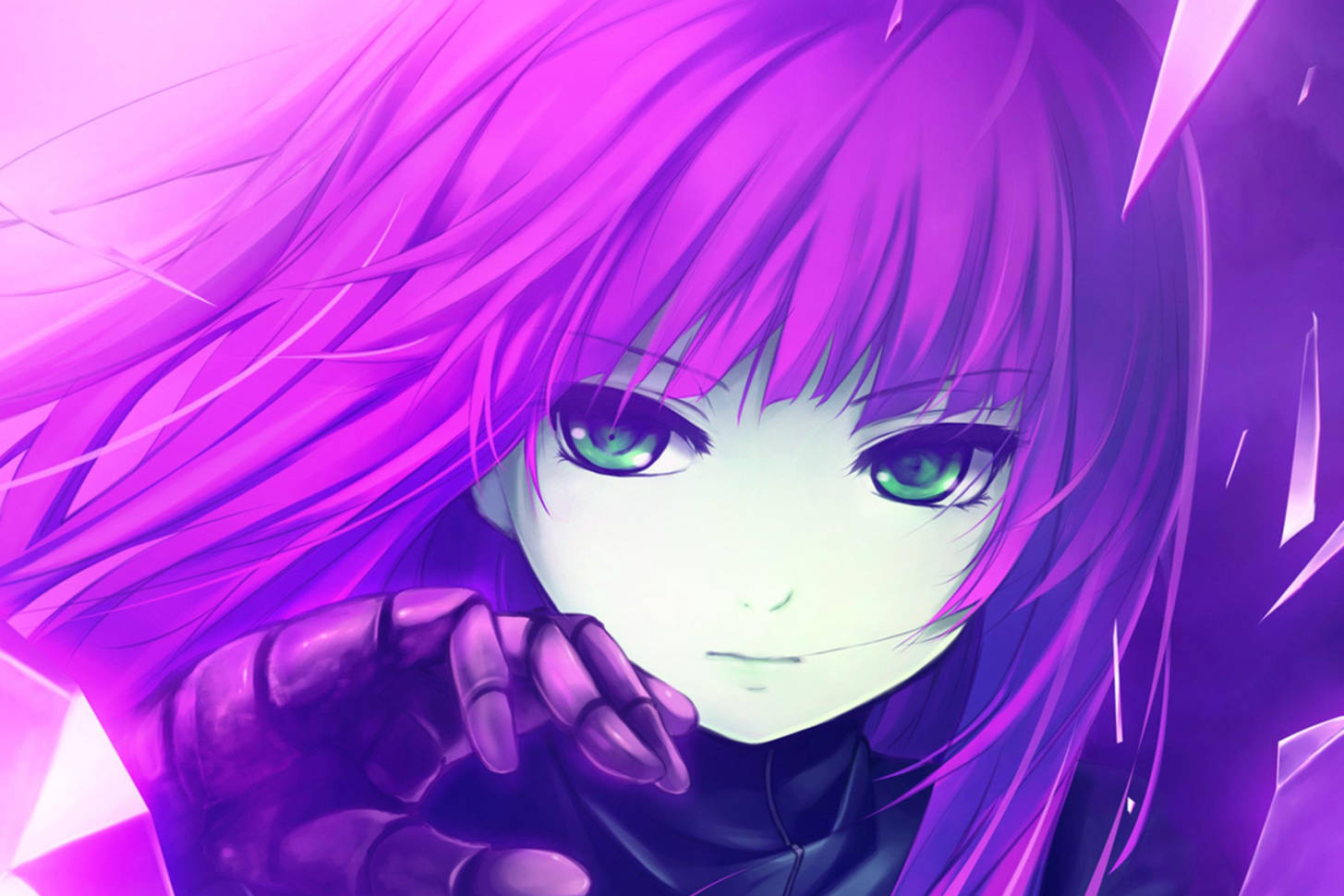 Аватарка двушка с фиолетовыми волосами