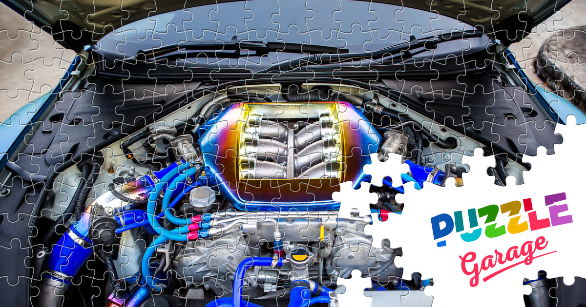 Racing Car Engine Jigsaw Puzzle Technics Auto Puzzle Garage