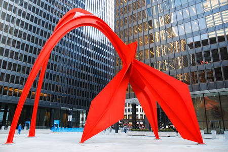 Sculpture "Flamingo" à Chicago