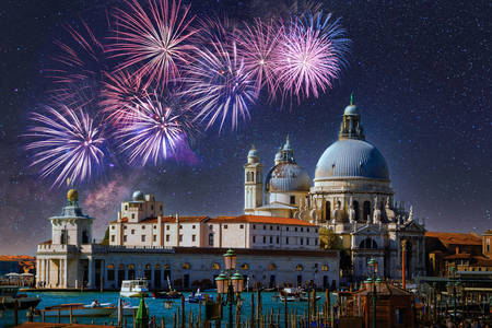 Feuerwerk über Santa Maria della Salute