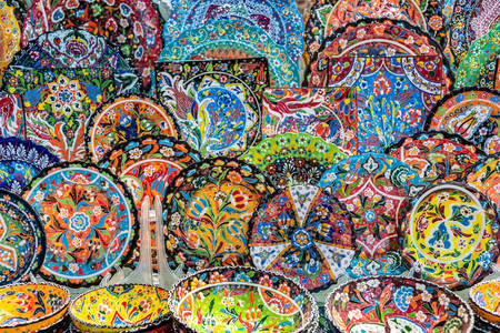 Placas de cerámica en el mercado de Dubai