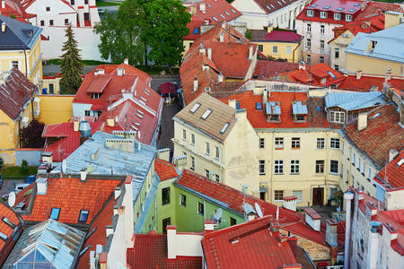 Tetőkön Vilnius óvárosában