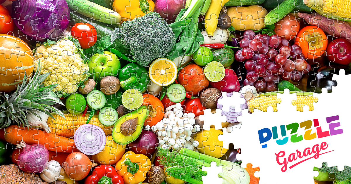 Colorful Fruits And Vegetables Jigsaw Puzzle Plants Vegetables