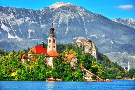 Église de l'Assomption de la Vierge Marie sur le lac de Bled