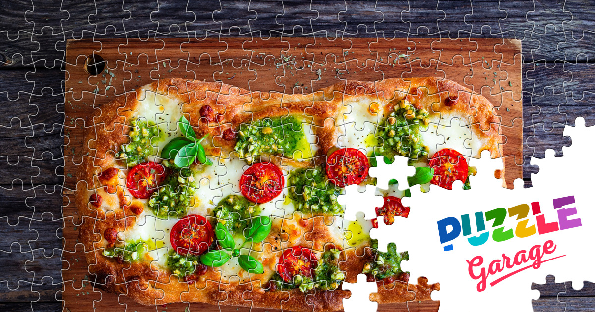 Pizza s mozzarellou a pestem Puzzle Domov Jídlo Puzzle Garage