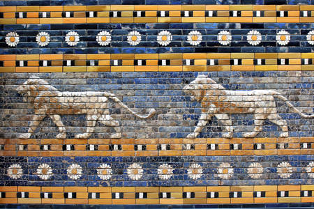 Mesopotamische leeuwen bij de Ishtarpoort