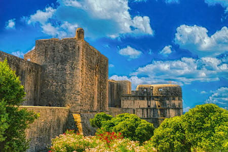 Muros ao redor da velha Dubrovnik