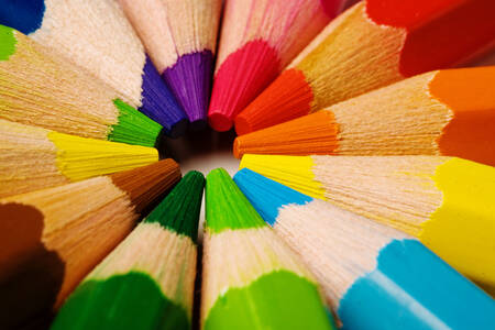 Crayons de couleur se bouchent