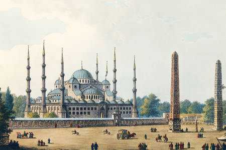 Luigi Mayer: "De moskee van Sultan Ahmet"