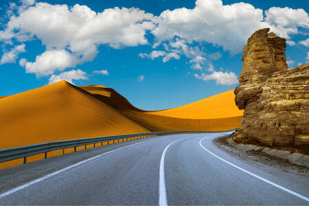 Camino en el desierto