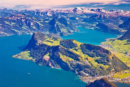 Kilátás a Svájci Alpokra
