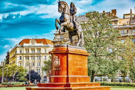 Monument voor Rákóczi in Boedapest