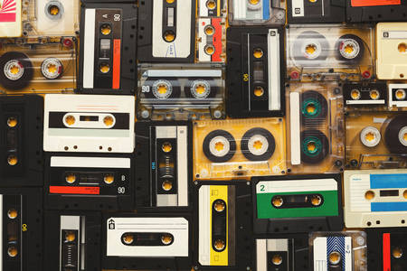 Sammlung von Audiokassetten