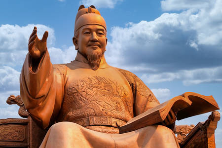 Άγαλμα του βασιλιά Sejong στη Σεούλ