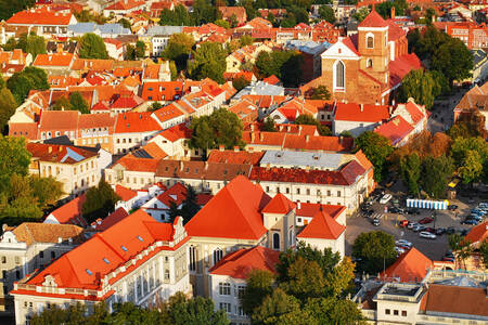 Uitzicht op de stad Kaunas