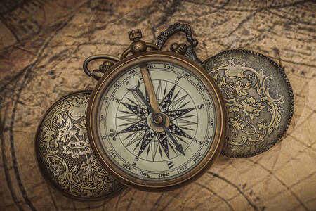 Kompas a mapa