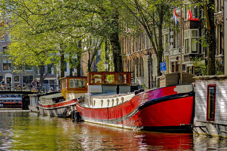 Lakóhajók Amszterdamban