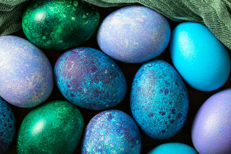 Modrozelená velikonoční vajíčka