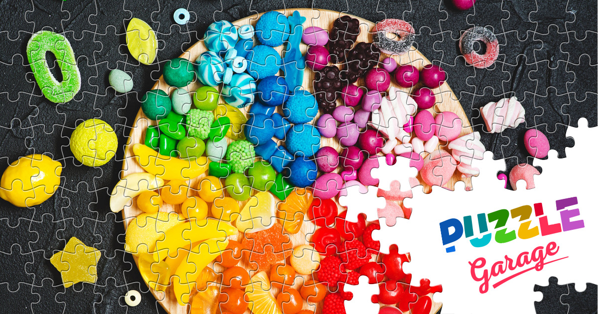 Rainbow candies Jigsaw Puzzle (Home, Food) Puzzle Garage