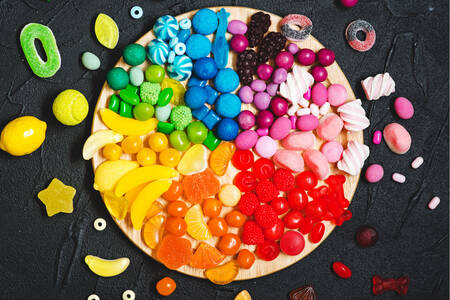 Rainbow candies