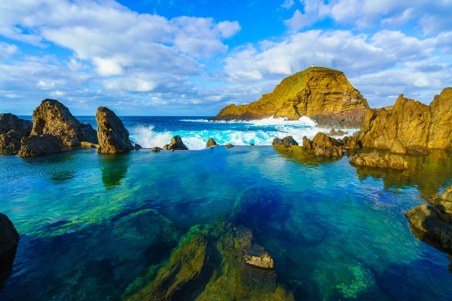 Vulkanische poelen op het eiland Madeira