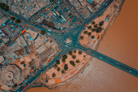 Luftaufnahme von Saint-Louis, Senegal