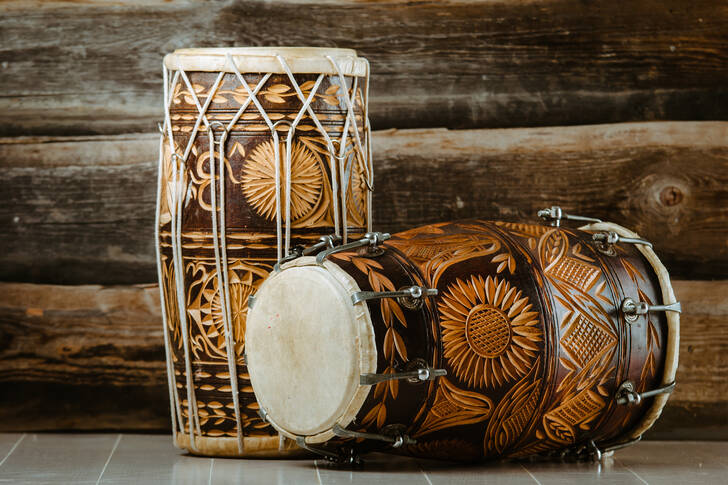 Indische Dhol-Trommeln