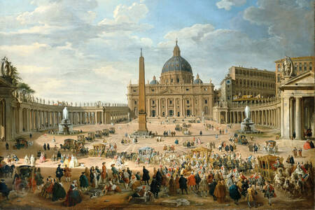 Giovanni Paolo Panini: Hertsog de Choiseuli lahkumine Püha Peetruse väljakult