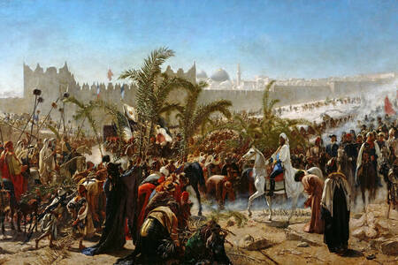 Wilhelm Gentz: Crown Prince Friedrich Wilhelm of Prussia enters Jerusalem