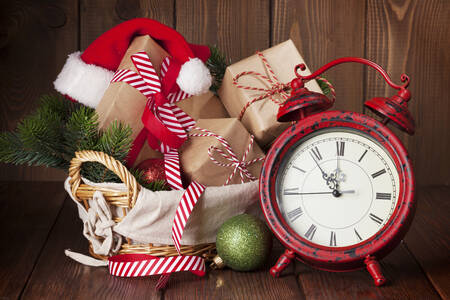 Gifts and an old alarm clock