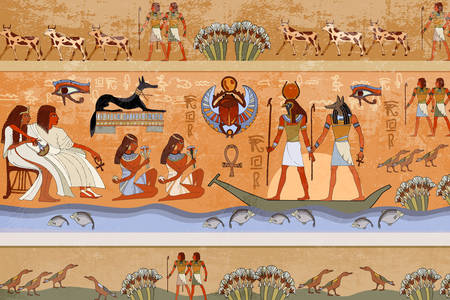 Fresken aus dem alten Ägypten