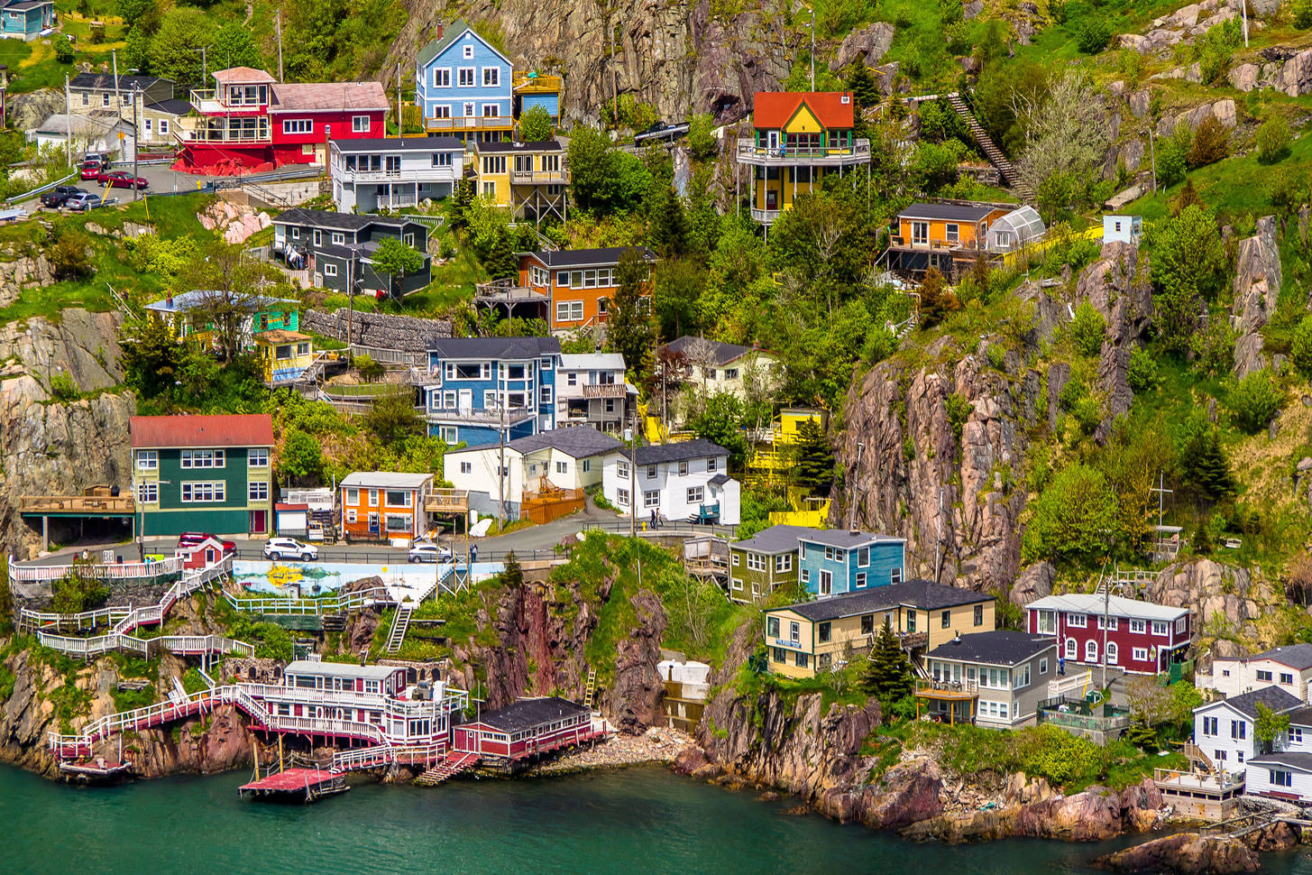 St.John�s�un renkli evleri Puzzle ve Yapbozlar (Ülkeler, Kanada