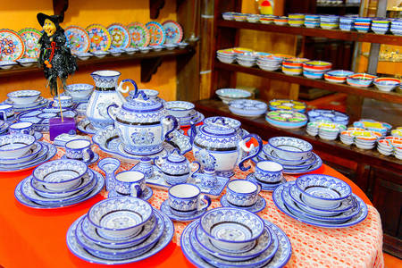 Loja de cerâmica mexicana
