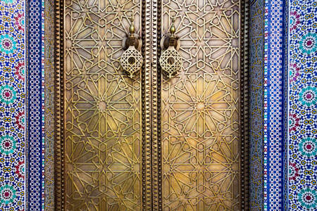 Golden doors of the Royal Palace in Fez