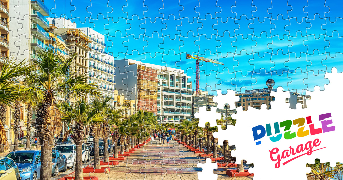 Sliema embankment Jigsaw Puzzle (Countries, Malta) Puzzle Garage