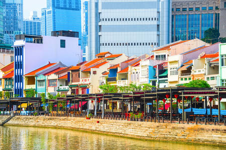 Boat promenade in Singapore