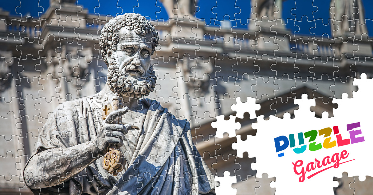 Statue of the Apostle Peter in St. Peter's Basilica Jigsaw Puzzle ...