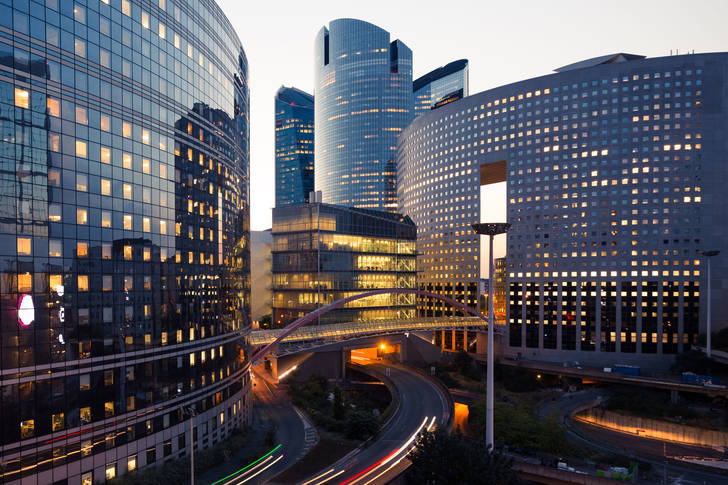 Business district in Paris