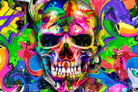 Abstraction with a skull
