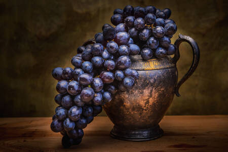 Grapes in a jug