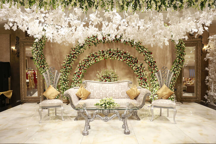 Wedding decoration for the bride and groom
