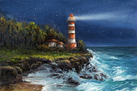 Lighthouse on the rocks