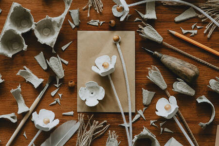 Ręcznie robione papierowe kwiaty