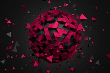 3D abstraction: Ball with shards