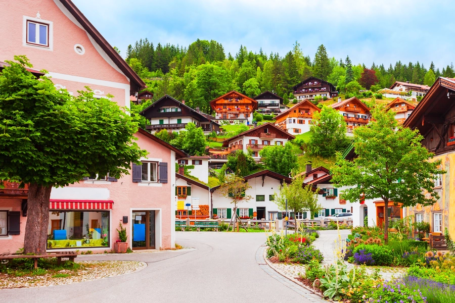 Σπίτια στην πόλη Mittenwald