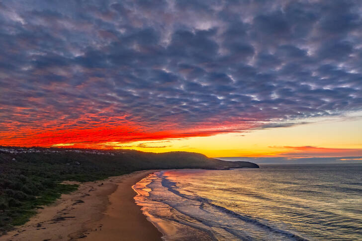 Sunrise over the beach