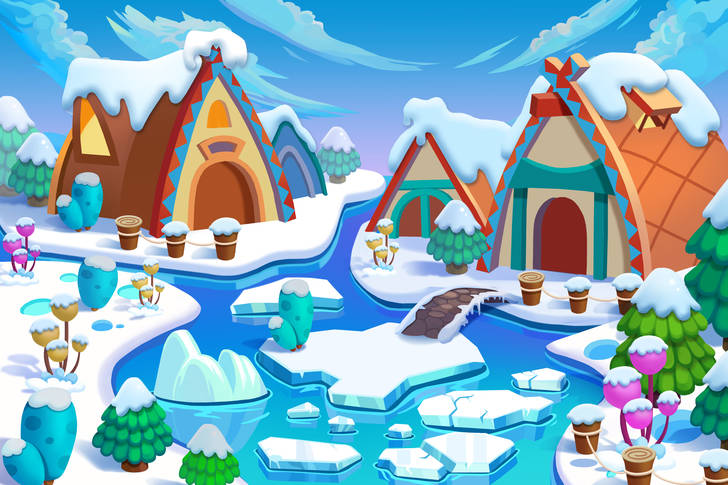 Fairy winter village
